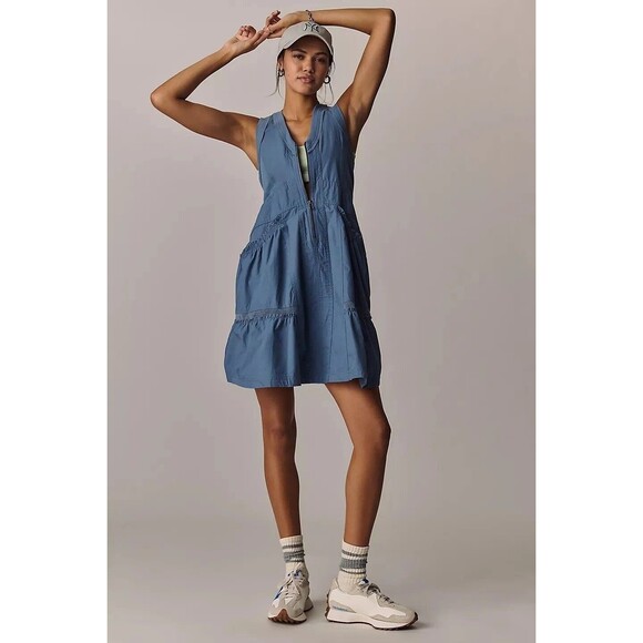 Anthropologie Dresses & Skirts - Daily Practice by Anthropologie Trek Utility Mini Dress Cotton Ruffle S 280407